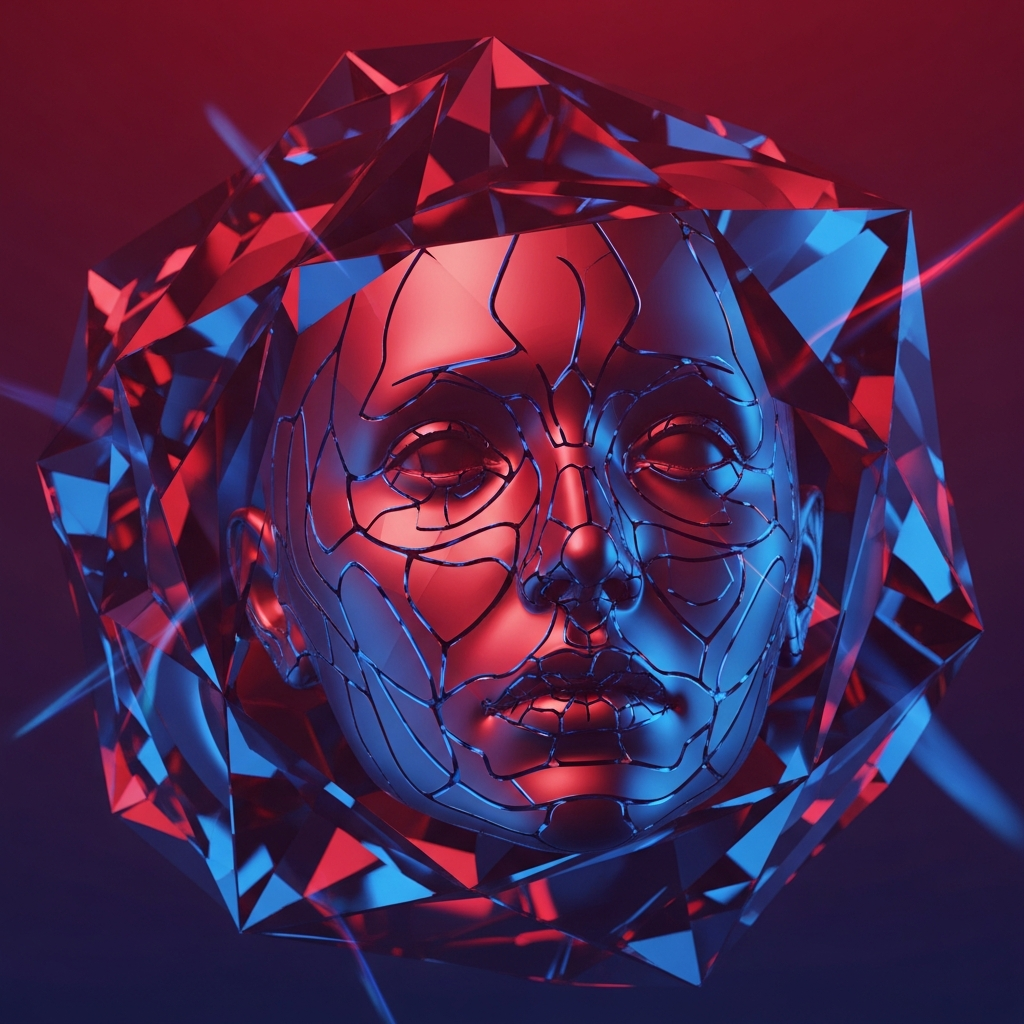 Man facing mirror of self discovery